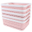 Polypropylene Material Baskets, Fresh Color Brightens Your Spaces, Stackable And Perfect For Home Storage, Durable Plastic, Weave Design Promotes 1