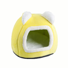 Cama aconchegante para gatos em algodão PP de alta resiliência, com almofada removível e lavável para fácil manutenção. Design quente e