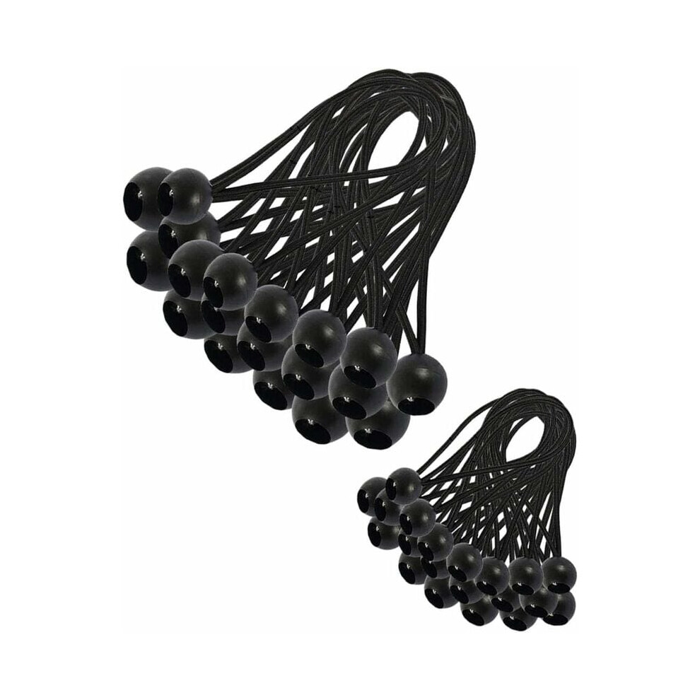 Elastic Bungee Ties, Multiple-Use Heavy Duty Ball Bungee Cord For Secure Tie Down Of Camping Gear, Tents, And Cargo, Equipped With A Natural Latex 9173940445086