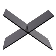 Supporto per libri a forma di X in acrilico – 240x200x175mm, nero, bianco, trasparente