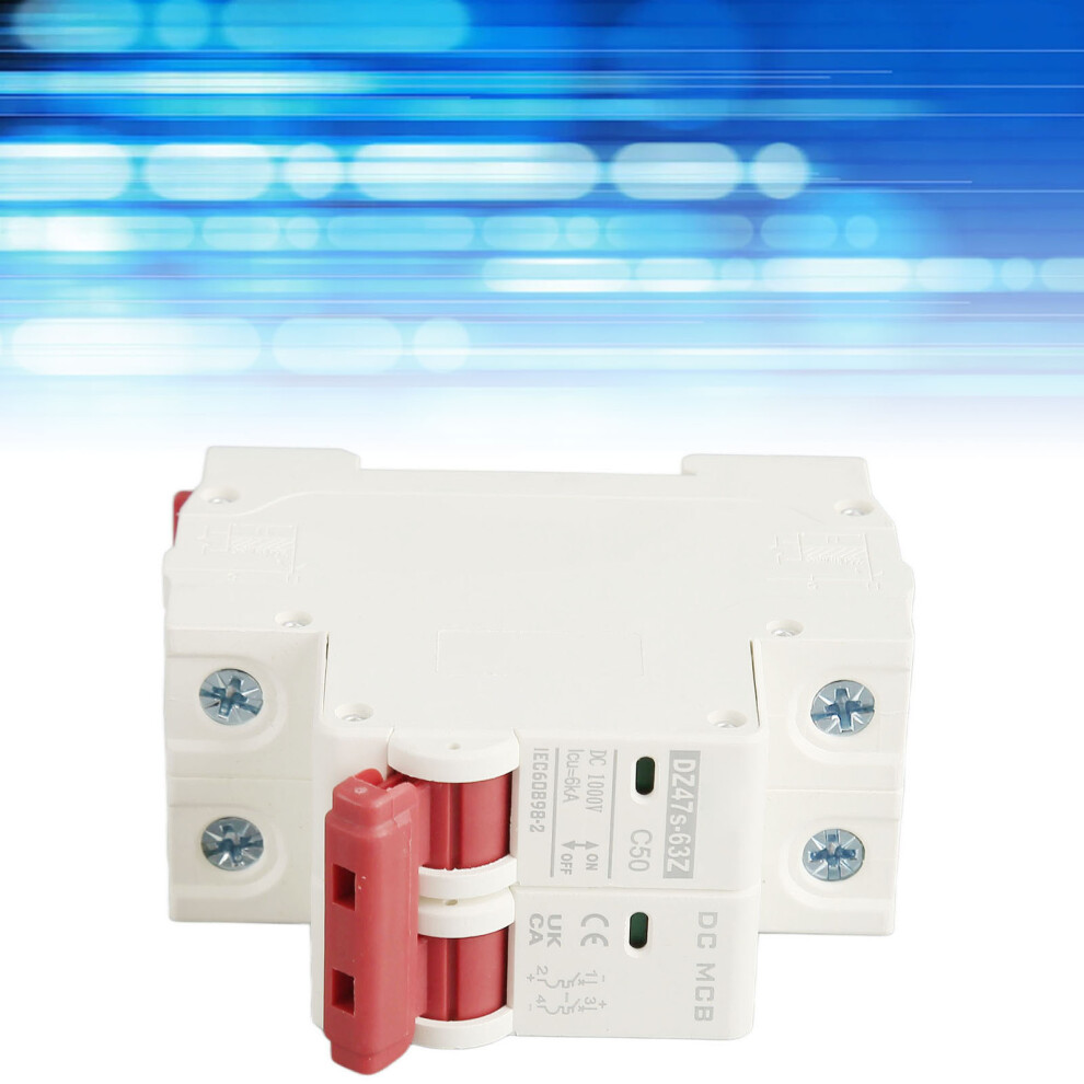 6000A Pv Dc Circuit Breaker 2 Pole 50A 1000V Short Circuit Breaking Capacity 8331372344440