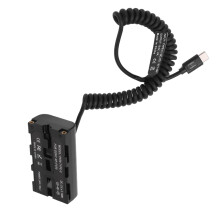 Type-C zu NP F550 Dummy-Batterie-Netzadapter für Monitore und Fülllichter