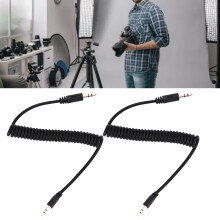 2 Stück 3,5 mm auf C1 Spiral-Auslösekabel für EOS 70D Kamera