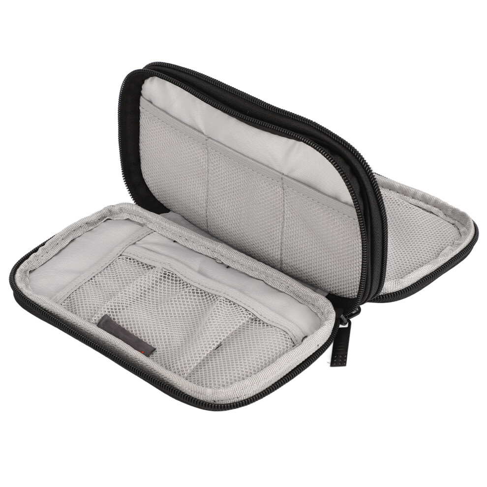 Portable Electronic Organizer Bag 20X12x4cm For Cables & Charger Black 8421374085394