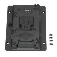 V Mount Battery Power Plate with D Tap Output, Aluminum Alloy, 10cm Hole