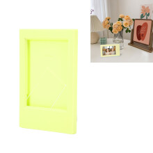 Yellow Plastic Stand Photo Frame for 3in Instax Mini Pictures Rectangle Shape