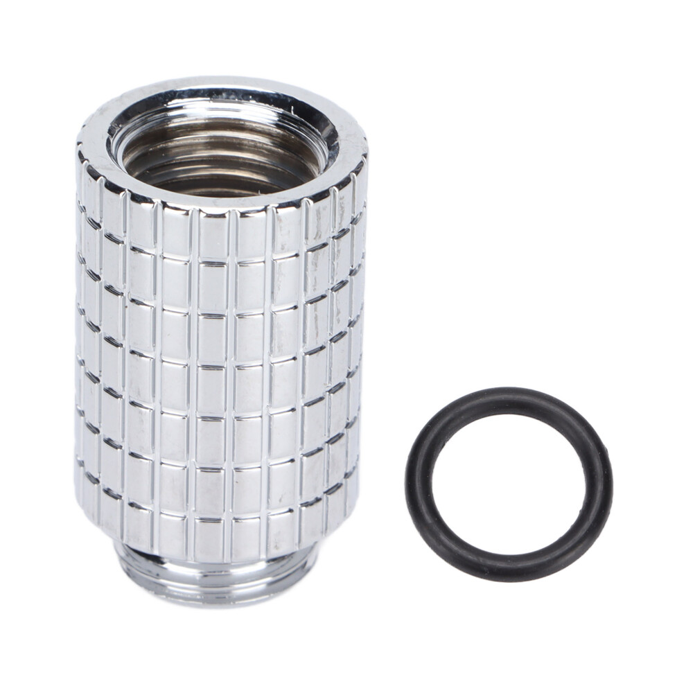 25Mm G1/4In Male To Female Water Cooling Extender Fitting Silver 8481376758672