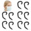 5 Paar Gesichtsbedeckungen, Ohrbügel, weiches 8
