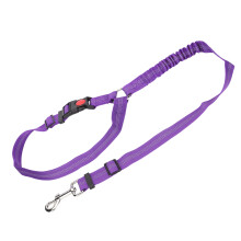 Pet Car Safety Seatbelt Nylon Reflective Adjustable Headrest Strap Purple