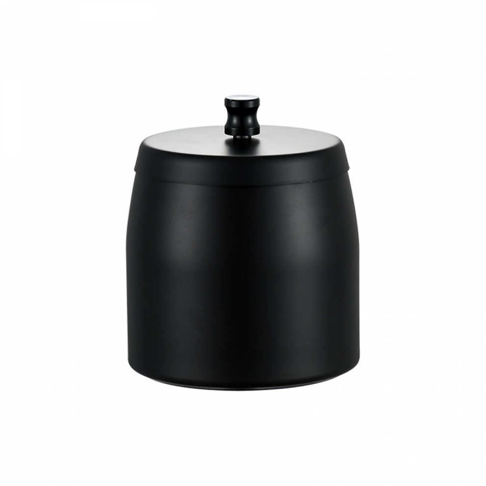Black Outdoor Ashtray With Lid - Stainless Steel Windproof Cigarette Tray