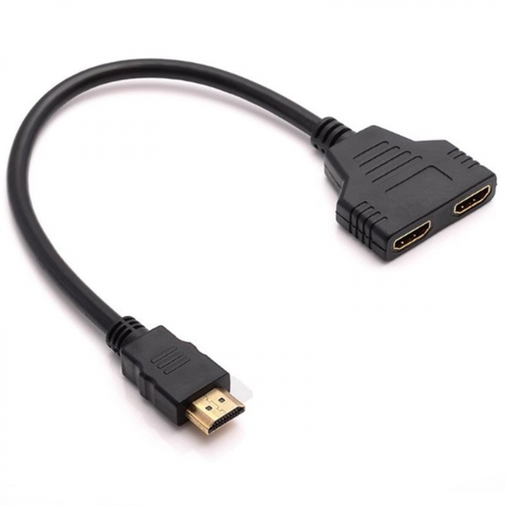 Hdmi Splitter Adapter, 1080P Hdmi Male To Dual Hdmi Female 9408048934706