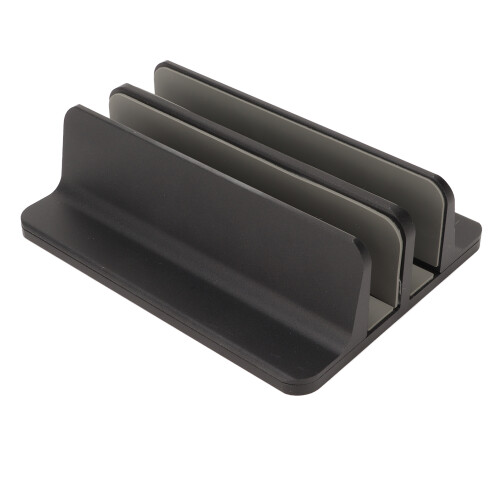 Supporto verticale compatto per laptop, design antigraffio per un supporto affidabile del computer, nero (1 pezzo) 1
