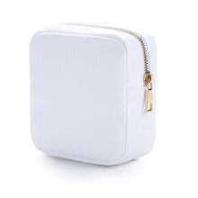 Bonbonfarbene Mini-Kosmetiktasche, Make-up-Tasche, tragbare-Weiß
