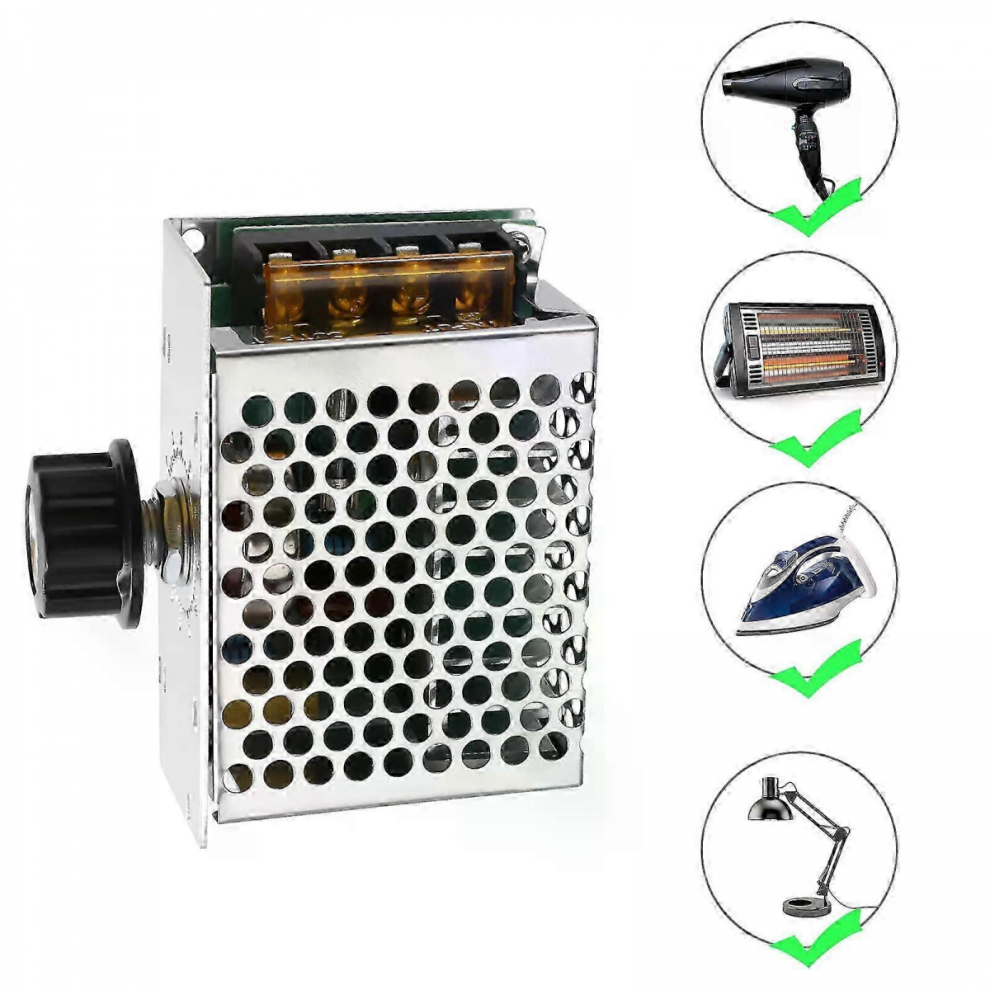 Régulateur De Tension AC 4000W - Variateur De Vitesse Moteur 220V Avec Thyristor Puissant