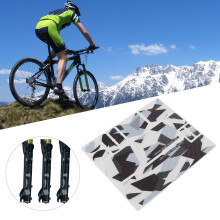 3D Mountain Bike Front Fork Sticker PVC Protective Color Block 20.5x17.5cm