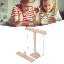 Wooden Hook and Ring Desktop Toss Game for Adults & Kids