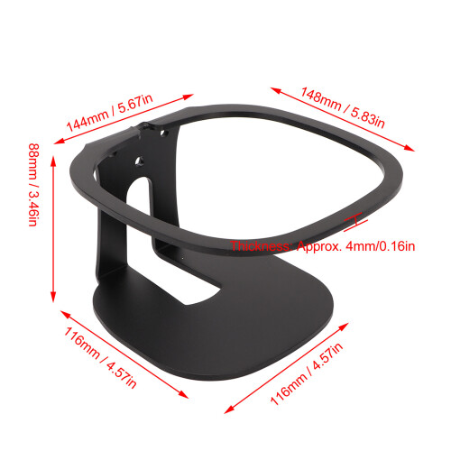 Robust Metal Support Bracket for PULSE 5 Bluetooth Speaker Wall Mount in Black 2