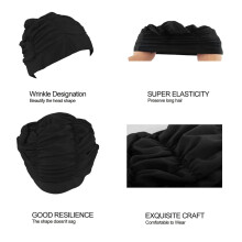 Comfortable 2Pcs Swim Caps Keep Hair Dry Fit Men Women All Ages