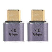Adapter USB-C 2 pezzi, angolo retto a 90, velocità 40Gbps, 100W, supporto 8K60Hz