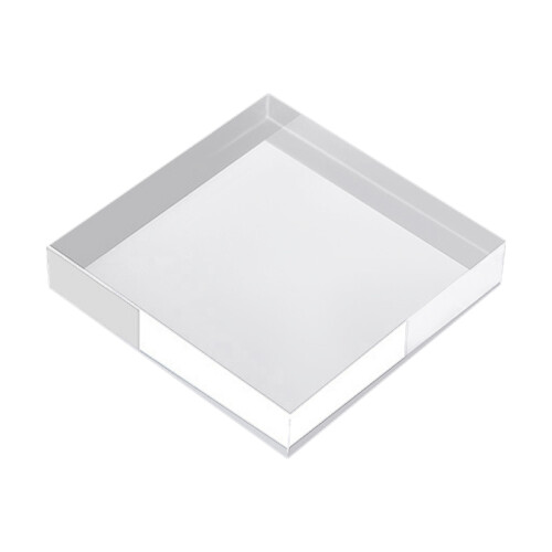 Utilería geométrica cuadrada de acrílico transparente 350g 1