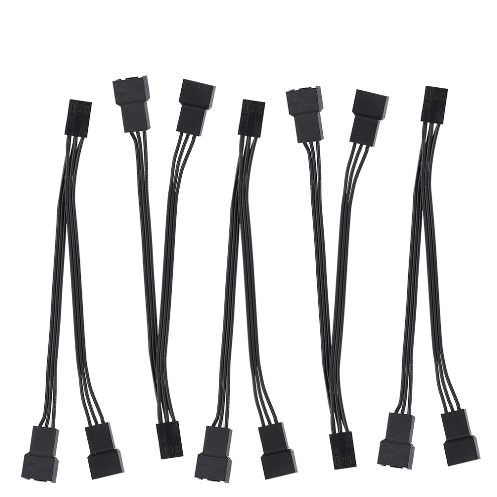 Motherboard Fan Extension Cable, Ergonomic Design High Quality Abs Material 3 Pin Extension Cable, Simple And Practical Rgb Fan Splitter Cable, 9773935251472