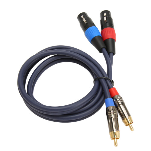 Καλώδιο ήχου HiFi RCA σε XLR, διπλό θηλυκό XLR σε διπλό αρσενικό RCA, καλώδιο ήχου υψηλής 2