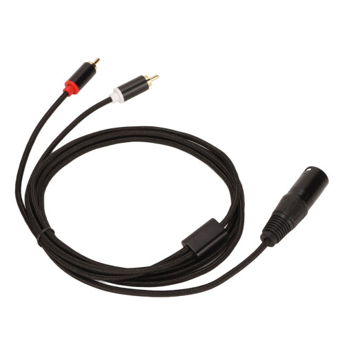 Διπλός διαχωριστής RCA σε XLR αρσενικό, μη ισορροπημένο καλώδιο με ελαστική 2