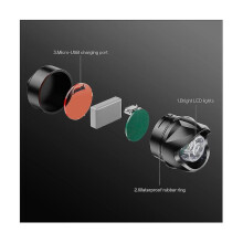 1 Set wiederaufladbare USB-Außenbeleuchtung Warnschuhlampe Taschenlampe mit Krokodilklemmenaufsatz