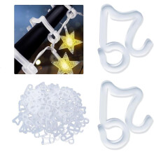 120 Weihnachtslampenclips für den Außenbereich, zur Montage an der Dachrinne, für hängende Eiszapfenlampen (Pxcl)
