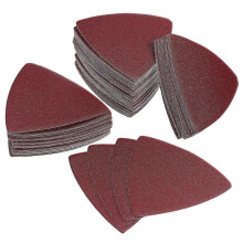 Driehoekige schuurpads, schuurpapier, polijstpad voor moeilijk bereikbare plekken, aluminiumoxide, sterke hechting, 100 stuks
