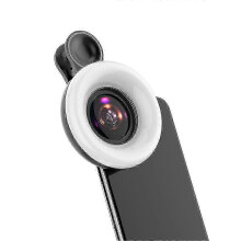 Luce di riempimento per selfie per cellulare con obiettivo macro staccabile
