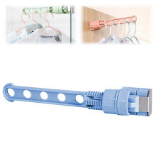 Multifunktionaler Wäscheständer zur Wandmontage ohne Bohren, mit Clips zum Befestigen am Fensterrahmen, 5 Löcher
