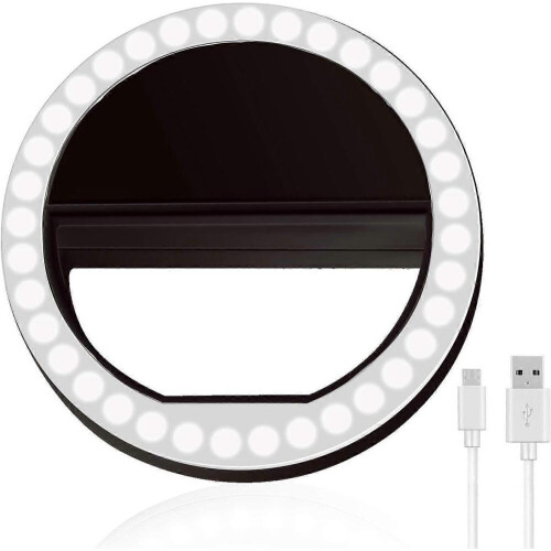 2025 Νεότερο Φωτιστικό Selfie Ring, Επαναφορτιζόμενο Φορητό Φωτιστικό Selfie με Κλιπ
