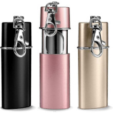 3x Odor-Proof Pocket Ashtrays for Travel, Ashtray To Go Set (Black, Pink, Champagne Gold)