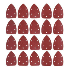 25 stuks schuurpads, driehoekige schuurpapiertjes met gaten, polijstschuurpapier, schuurpapier voor schuurmachines