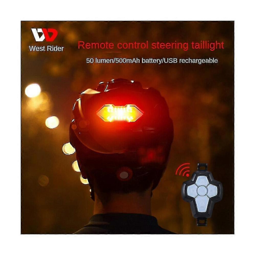 Helmet Taillight Bicycle Remote Control Taillight Turn Signal Night Warning Taillight Equipment 8472608245954