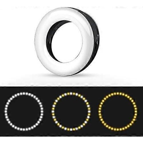 Φωτιστικό Selfie Ring, επαναφορτιζόμενο, φορητό, κλιπ-on, με δαχτυλίδι για selfie. 1