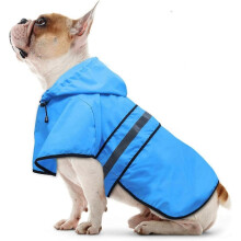Verstellbarer, wasserdichter Regenmantel mit Kapuze für Hunde, reflektierender Regenmantel für Hunde, Regenjacke für Hunde