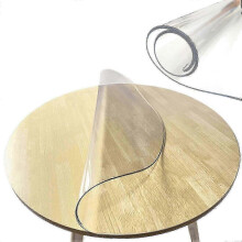 Transparente PVC-Tischdecke in 5 Größen, rund, 2,0 mm dick, wasserdicht