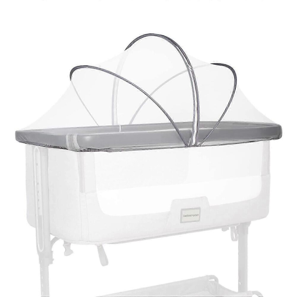 2025 Portable Mosquito Net: Foldable Cover With Two-Way Zipper For Cribs White