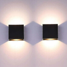 2er-Pack LED-Wandleuchte mit nach oben und unten gerichtetem Licht für moderne Wohnraumbeleuchtung