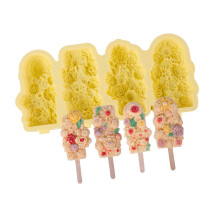 Ices Stick Ices Cream Mold Tray Ices Cubes Making Tool-Yellow