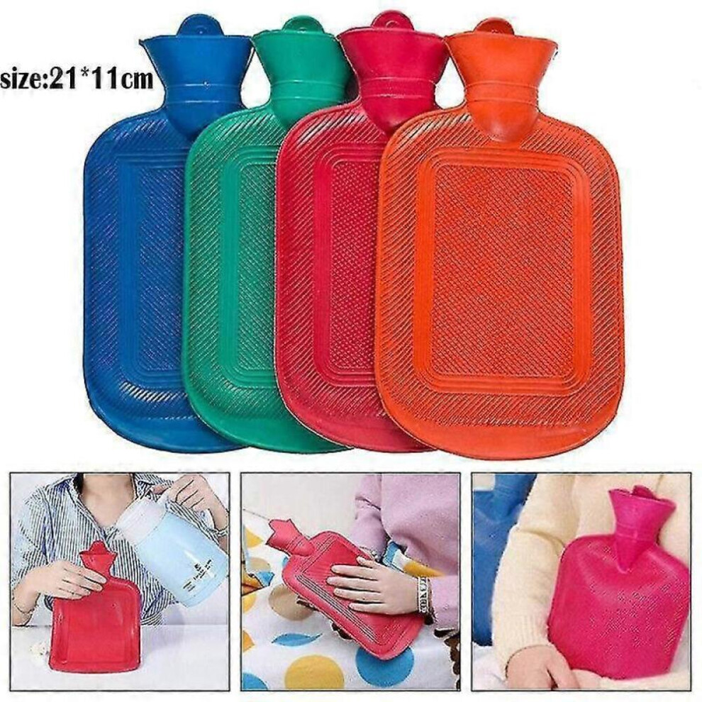 1pc Thick Hot Water Bottles Portable Rubber Winter Warm Hot Water Bag Hand Feet Warm Water Bottle