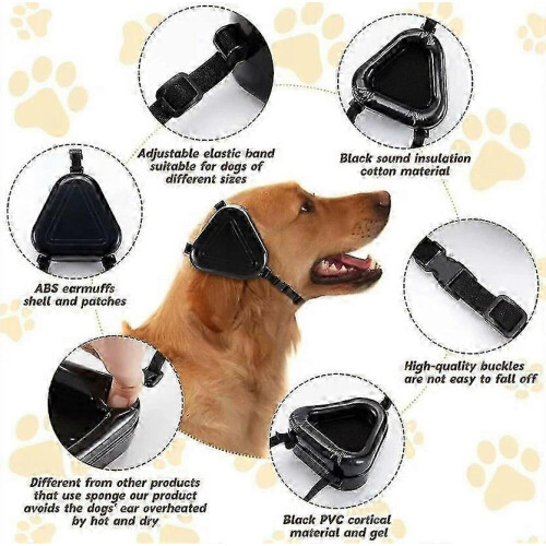 Schwarze Hunde-Gehörschutzkapseln 1