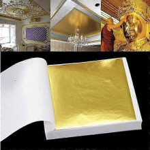 ?100 Sheets Pure 24K Gold Leaf for Gourmet Food Decoration Craft Projects and Luxury Skincare Anti Aging Facial Treatment? Bx5