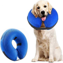 Collana per cani Collare gonfiabile protettivo per cani Collana regolabile per animali domestici Blu