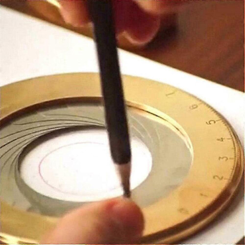 Adjustable Drawing Ruler Creative Drafting Circle Tool Stainless Steel Plotting Compass Round Measurements Tools For Woodworking 2