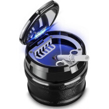Auto-Aschenbecher mit Deckel, leicht zu reinigen, abnehmbarer LED-Aschenbecher für die meisten Autos/Getränkehalter, Home Off