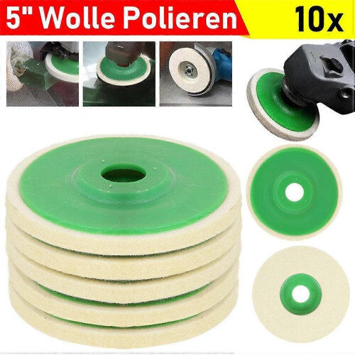 10 pcs polishing disc wool polishing disc 125mm wool buffing disc felt disc 2