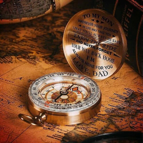 Dad To Son Enjoy The Ride Compass Luminous Compass 2